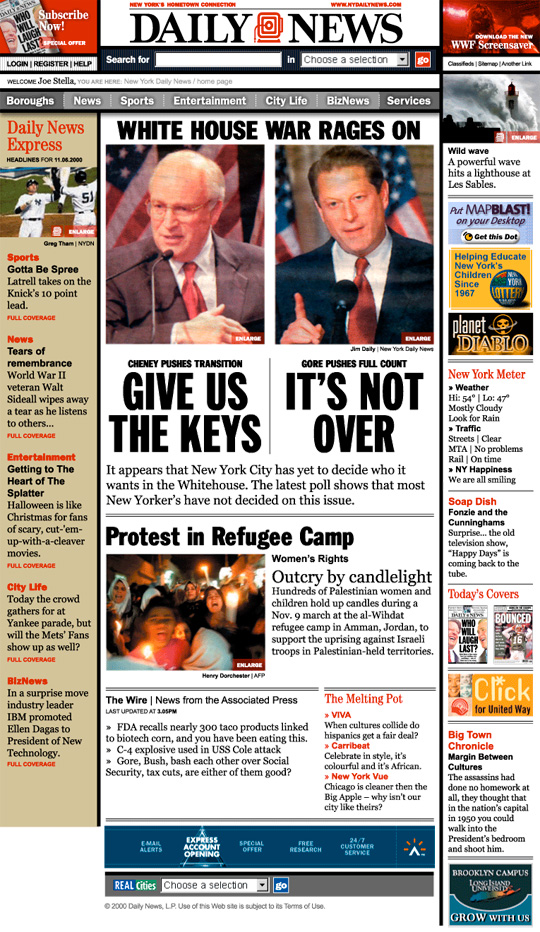 The New York Daily News Online 418QE